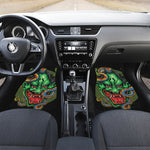 Japanese Oni Demon With Snake Print Front Car Floor Mats