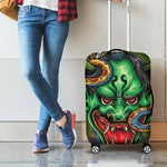 Japanese Oni Demon With Snake Print Luggage Cover