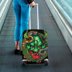 Japanese Oni Demon With Snake Print Luggage Cover