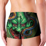 Japanese Oni Demon With Snake Print Men's Boxer Briefs