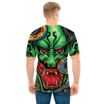 Japanese Oni Demon With Snake Print Men's T-Shirt