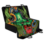 Japanese Oni Demon With Snake Print Pet Car Back Seat Cover