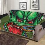 Japanese Oni Demon With Snake Print Sofa Protector