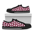 Japanese Origami Crane Pattern Print Black Low Top Sneakers