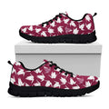 Japanese Origami Crane Pattern Print Black Running Shoes