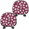 Japanese Origami Crane Pattern Print Car Headrest Covers