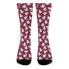 Japanese Origami Crane Pattern Print Crew Socks