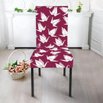 Japanese Origami Crane Pattern Print Dining Chair Slipcover