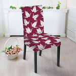 Japanese Origami Crane Pattern Print Dining Chair Slipcover