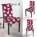 Japanese Origami Crane Pattern Print Dining Chair Slipcover