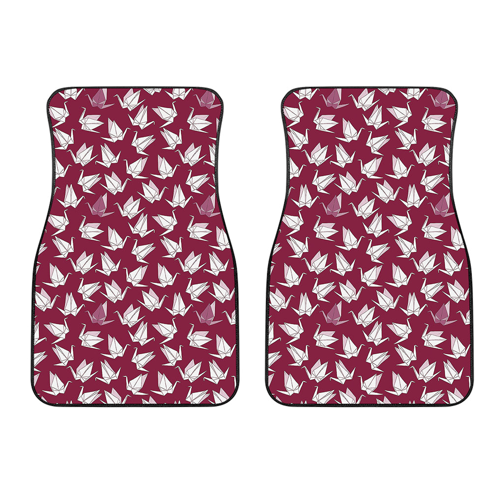 Japanese Origami Crane Pattern Print Front Car Floor Mats