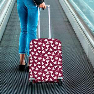 Japanese Origami Crane Pattern Print Luggage Cover