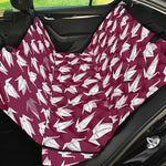 Japanese Origami Crane Pattern Print Pet Car Back Seat Cover