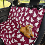 Japanese Origami Crane Pattern Print Pet Car Back Seat Cover