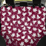 Japanese Origami Crane Pattern Print Pet Car Back Seat Cover
