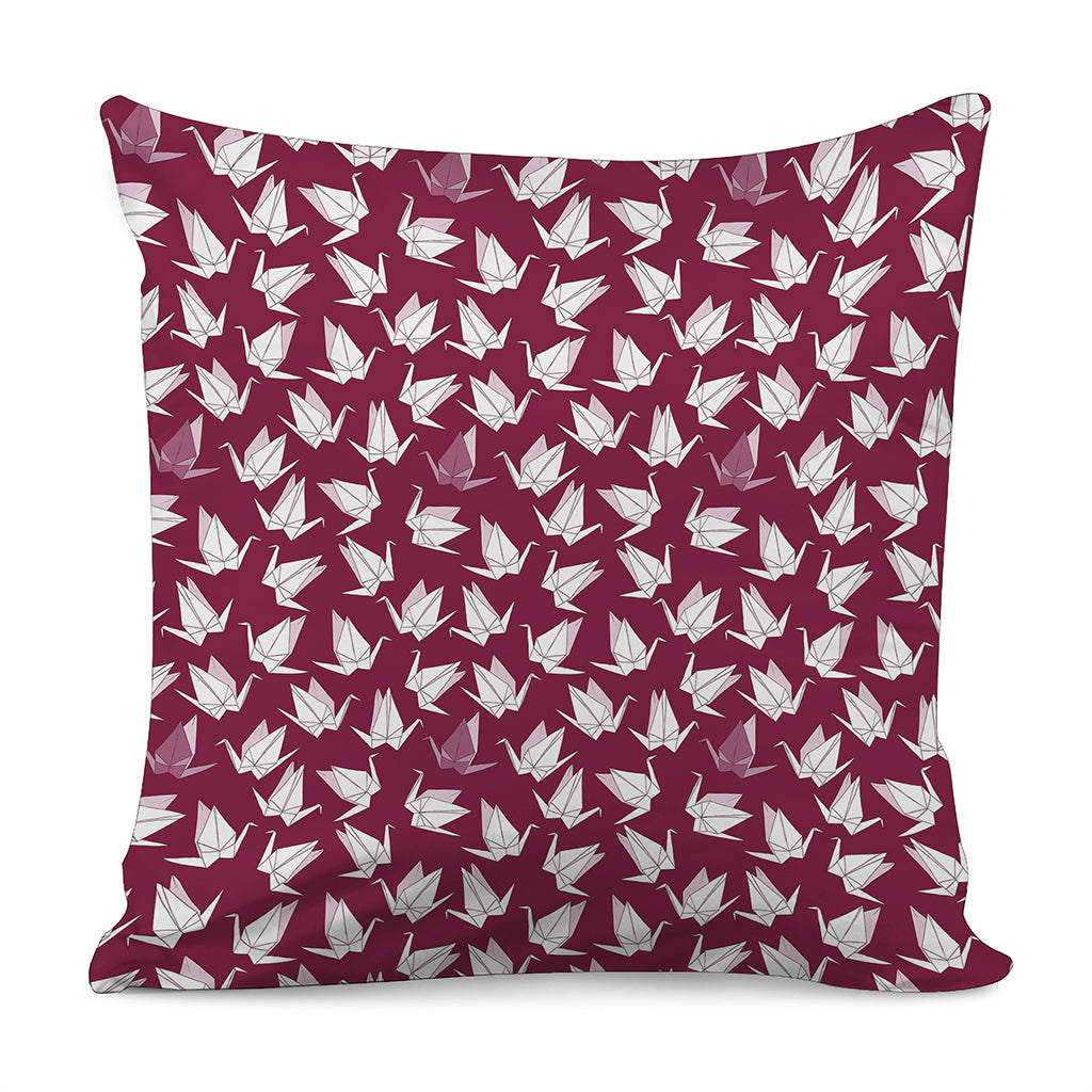 Japanese Origami Crane Pattern Print Pillow Cover