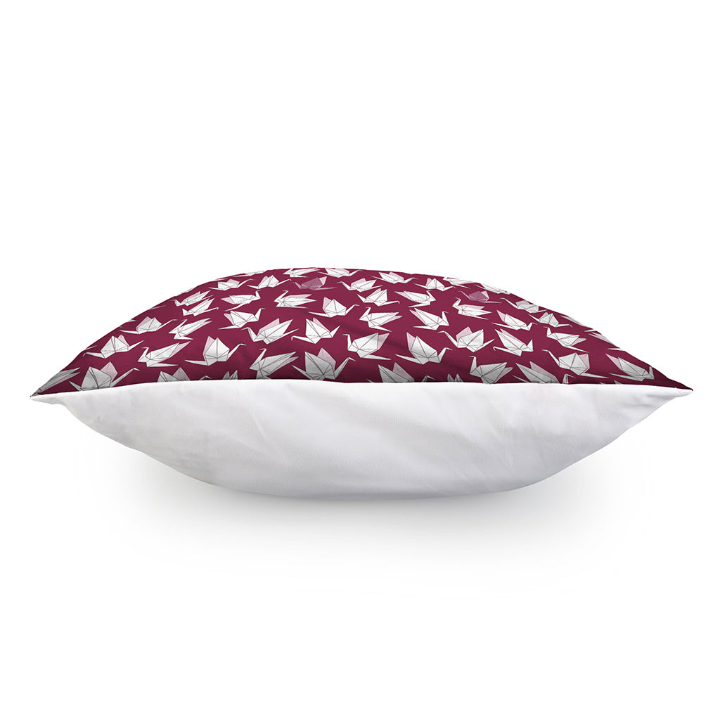 Japanese Origami Crane Pattern Print Pillow Cover