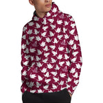 Japanese Origami Crane Pattern Print Pullover Hoodie