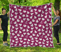 Japanese Origami Crane Pattern Print Quilt
