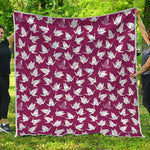Japanese Origami Crane Pattern Print Quilt