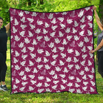 Japanese Origami Crane Pattern Print Quilt
