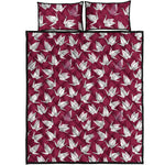 Japanese Origami Crane Pattern Print Quilt Bed Set
