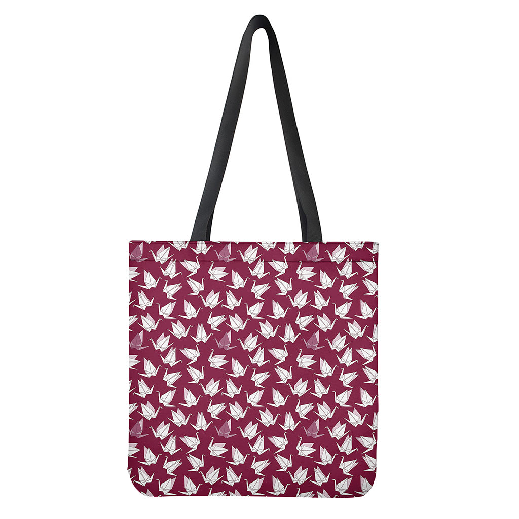 Japanese Origami Crane Pattern Print Tote Bag