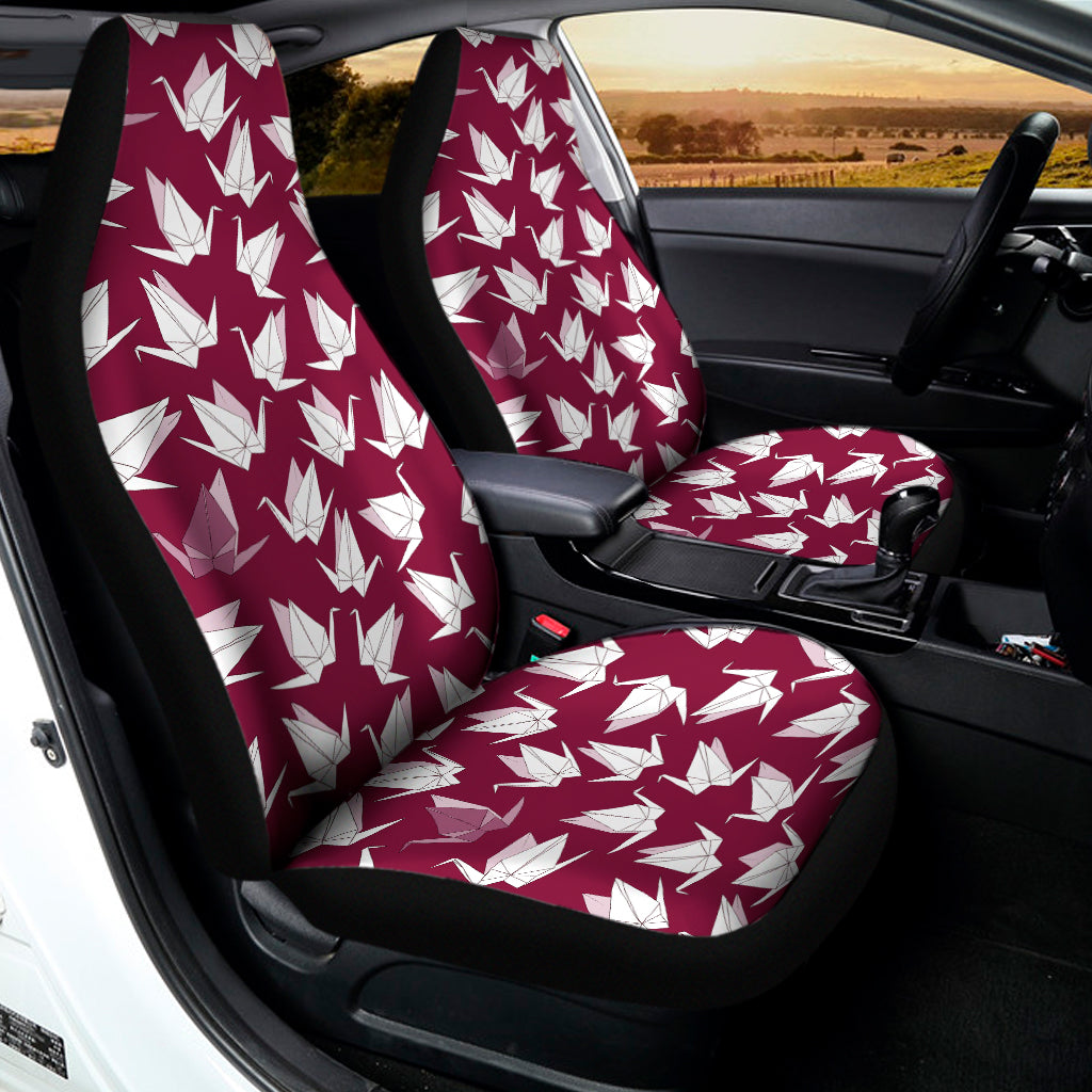 Japanese Origami Crane Pattern Print Universal Fit Car Seat Covers