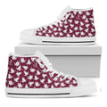Japanese Origami Crane Pattern Print White High Top Sneakers