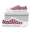 Japanese Origami Crane Pattern Print White Low Top Sneakers