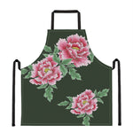 Japanese Peony Print Apron