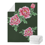 Japanese Peony Print Blanket