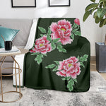 Japanese Peony Print Blanket