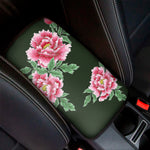 Japanese Peony Print Car Center Console Cover