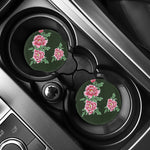 Japanese Peony Print Car Coasters