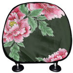 Japanese Peony Print Car Headrest Covers