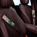 Japanese Peony Print Car Seat Belt Covers