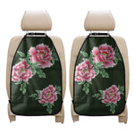 Japanese Peony Print Car Seat Organizers