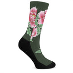 Japanese Peony Print Crew Socks
