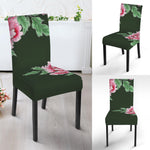 Japanese Peony Print Dining Chair Slipcover