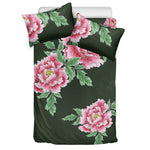 Japanese Peony Print Duvet Cover Bedding Set