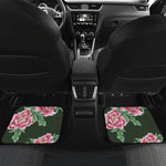 Japanese Peony Print Front and Back Car Floor Mats