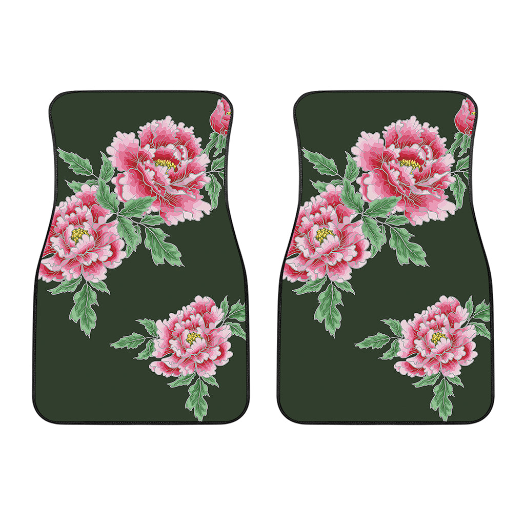 Japanese Peony Print Front Car Floor Mats