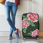 Japanese Peony Print Luggage Cover