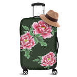 Japanese Peony Print Luggage Cover