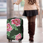 Japanese Peony Print Luggage Cover