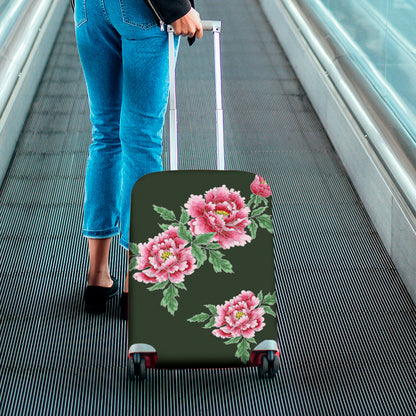Japanese Peony Print Luggage Cover