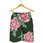 Japanese Peony Print Men's Shorts