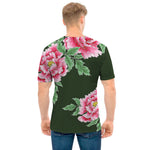 Japanese Peony Print Men's T-Shirt