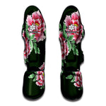 Japanese Peony Print Muay Thai Shin Guard